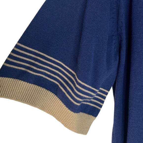 Vintage Retro Fox Argyle Sweater pink & blue 2 XL - Picture 5 of 7